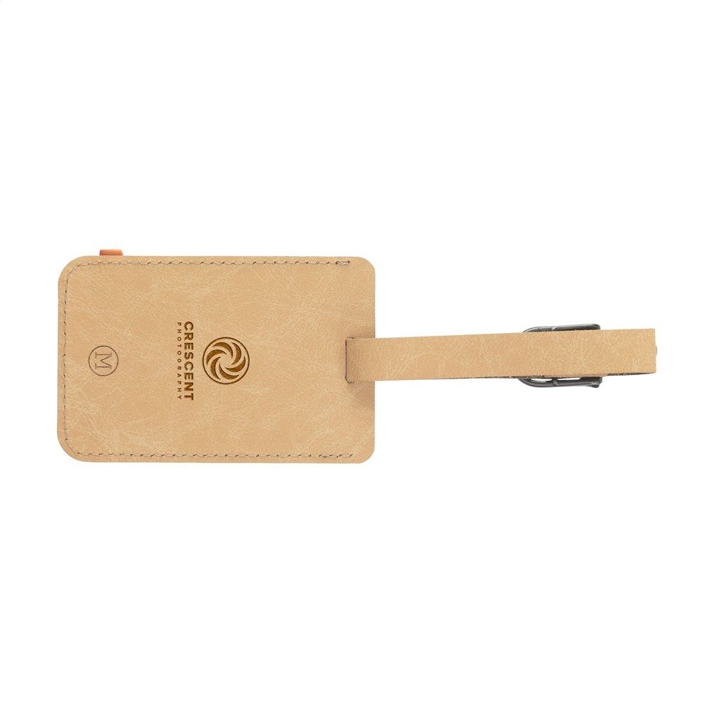 Recycled Leather Luggage Tag