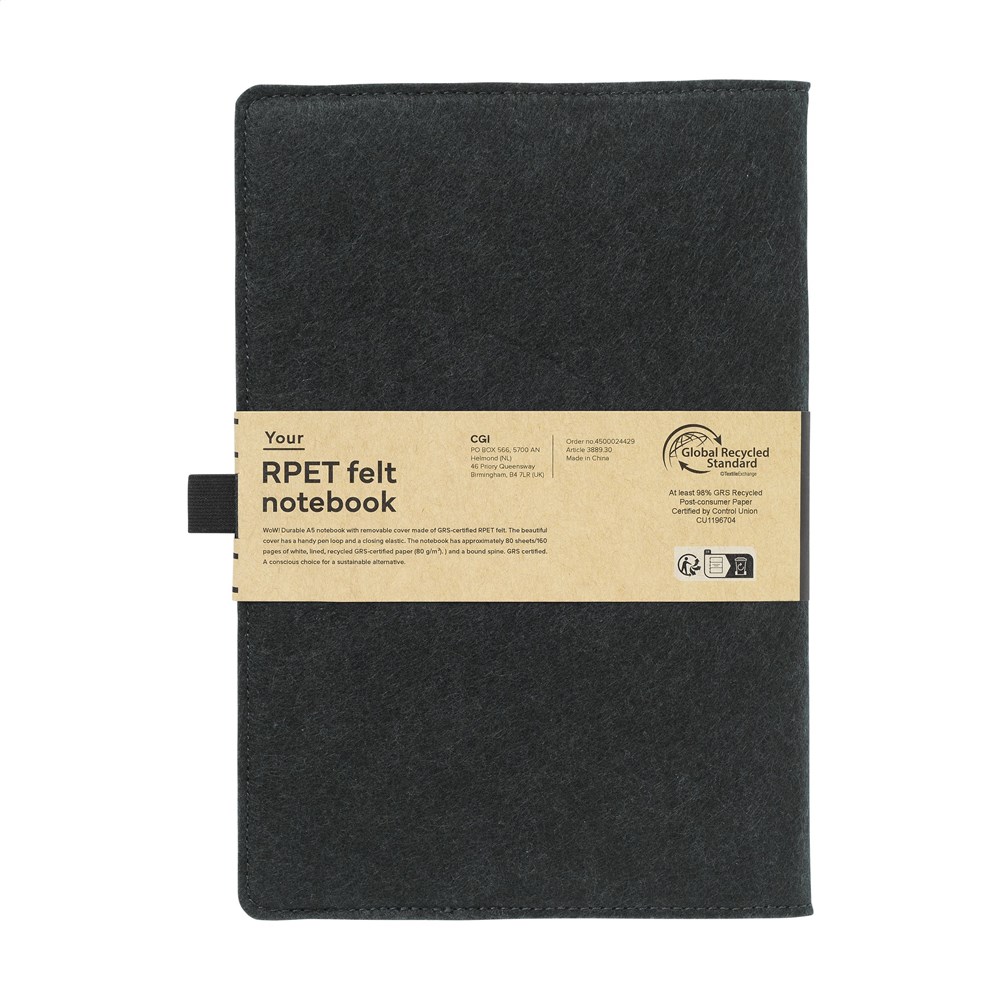 Felty GRS RPET Paper Notebook A5