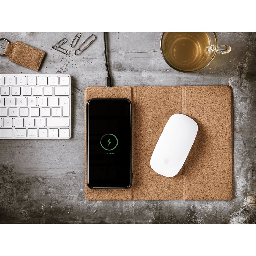 Cork Wireless Charging Mousepad