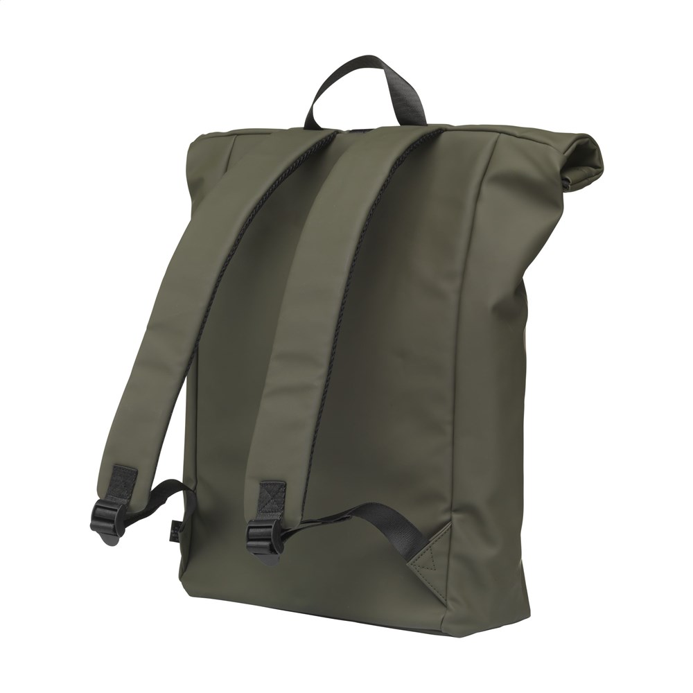 Lennon Roll-Top Recycled PU Backpack