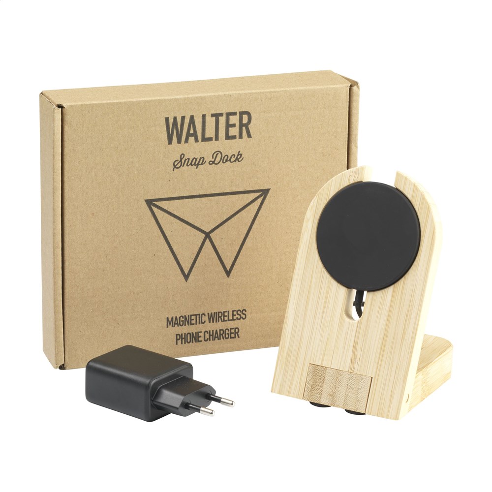 Walter Bamboo Snap Dock wireless fast charger