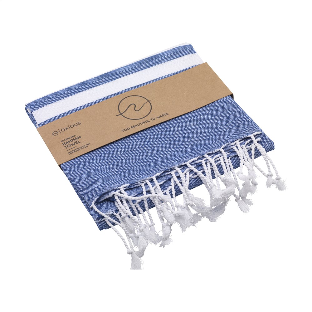 Oxious Hammam Towels - Vibe Luxury white stripe