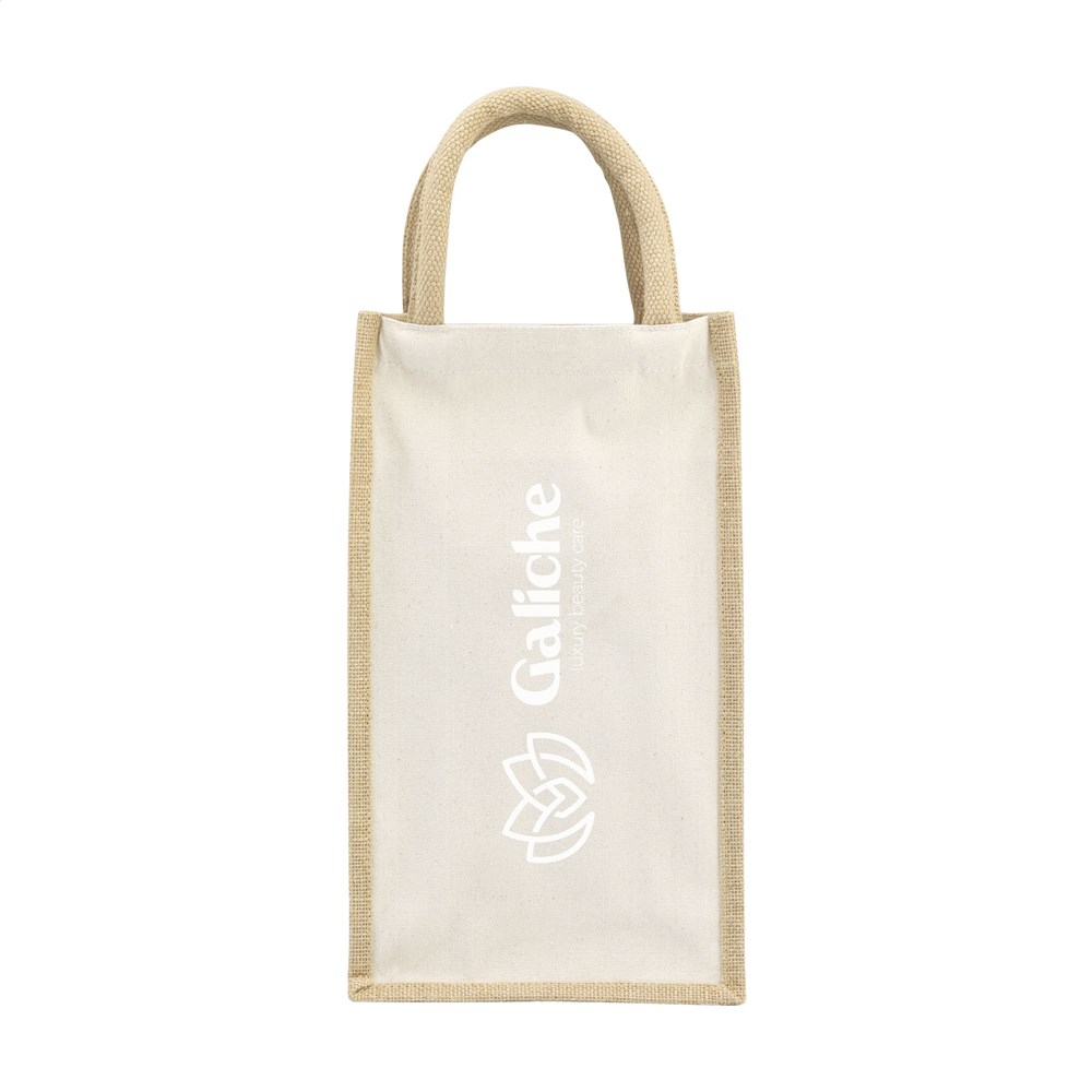 Jute Canvas Double Wine Bag