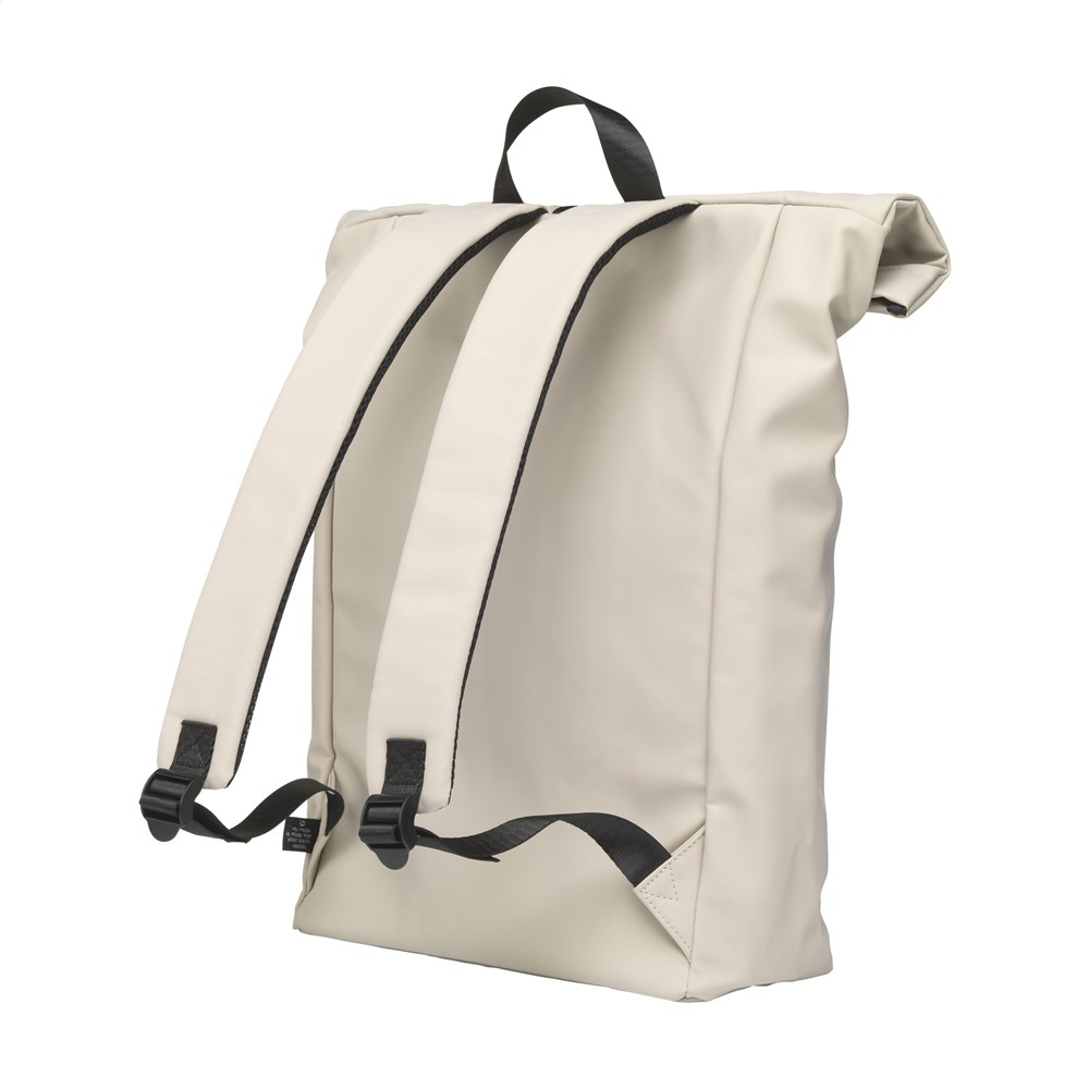 Lennon Roll-Top Recycled PU Backpack