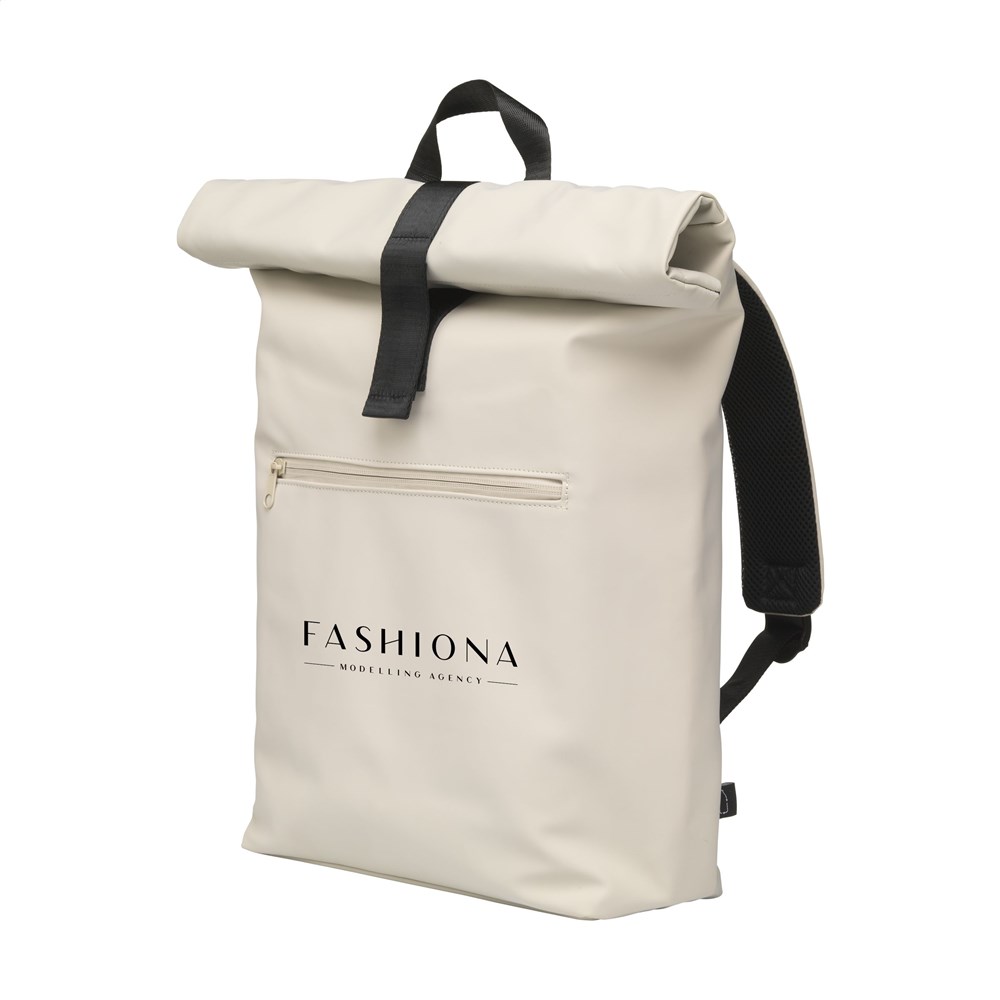 Lennon Roll-Top Recycled PU Backpack