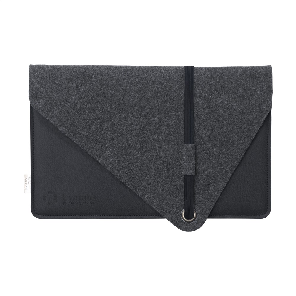 Recycled Felt & Apple Leather Laptop Sleeve 14"