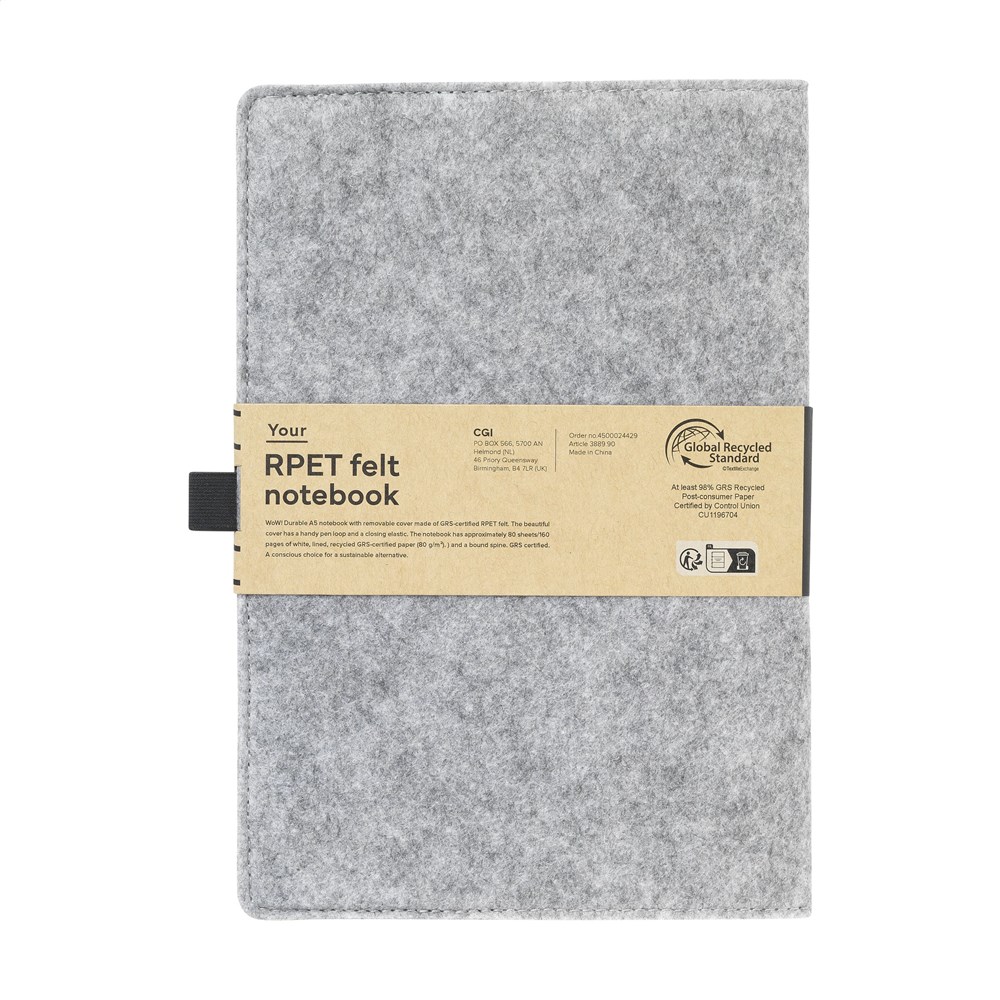 Felty GRS RPET Paper Notebook A5