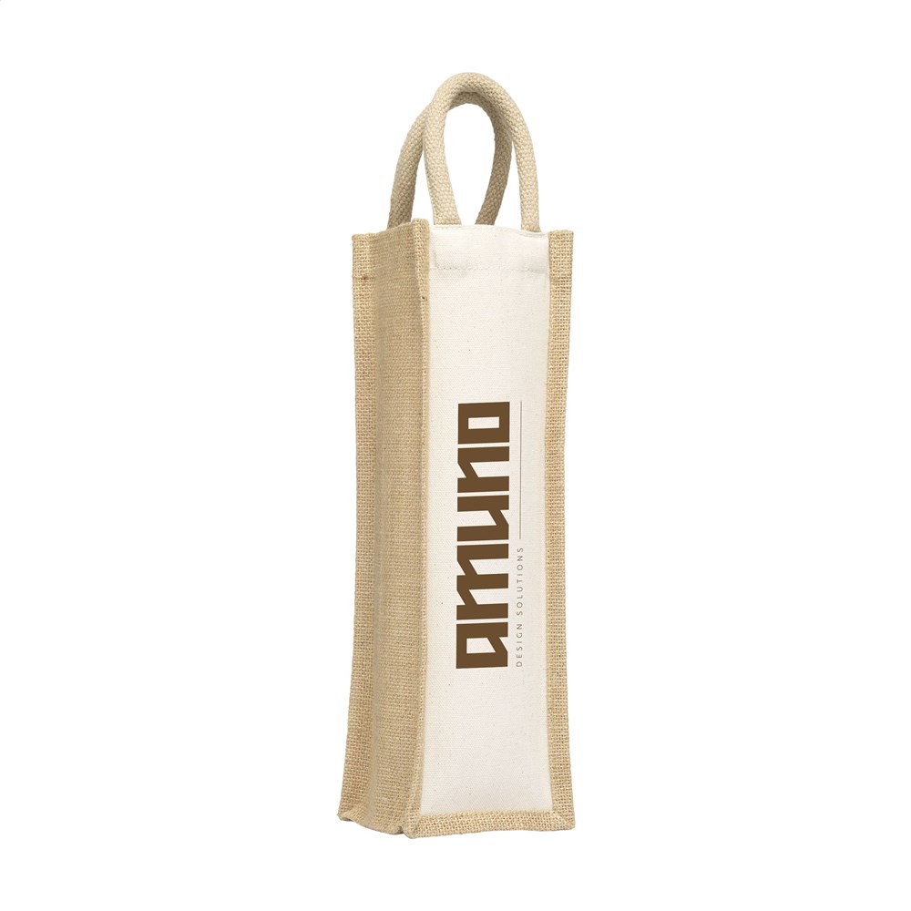 Jute Canvas Wine Bag