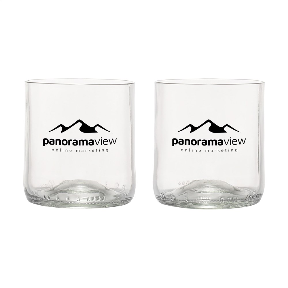 Rebottled® Short Tumbler 2-pack drinking glasses