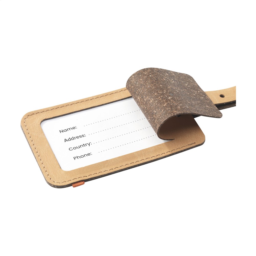 Recycled Leather Luggage Tag