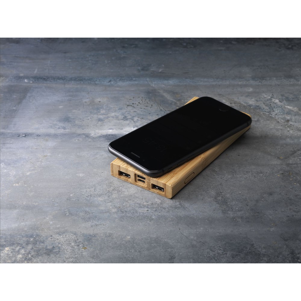 Bamboo 8000 Wireless Powerbank wireless charger